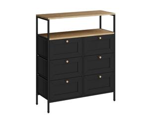 Vicco Commode Belaro, Noir, 80x95cm
