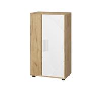 Vicco Commode Berno, Chêne doré/Blanc, 50.1x87.3cm avec 2 Compartiments