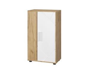 Vicco commode "Berno", Chêne doré/blanc, 50.1x87.3cm | avec 2 compartiments, adapté au rangement de divers objets