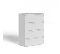 Vicco Commode Claus, Blanc, 74x99.6cm avec 4 tiroirs, pour Le Rangement de vêtements et d’Objets du Quotidien