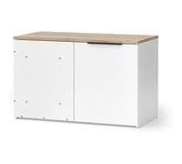 Vicco Commode d'angle Wido, Blanc/Sonoma, 80x50cm avec Porte