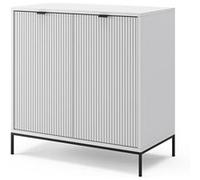Vicco Commode avec tiroirs Eliza, Blanc, 80 x 81.2 cm avec 2 Portes