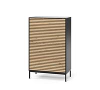 Vicco Commode Eliza, Chêne doré/Anthracite, 76x120cm