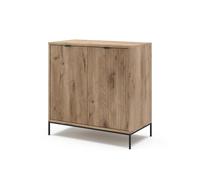 Vicco commode "Eliza", Chêne Viking 42 x 81.2 cm | avec 2 portes, Mécanisme push-to-open et surface facile d’entretien