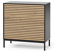 Vicco Commode Eliza, noir/chêne, 80x81.2cm 2 tiroirs Chêne doré/anthracite G