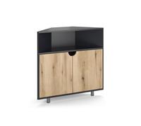 Vicco Commode Inaro, Anthracite/chêne, 79x76cm avec 3 Compartiments, adapté pour Un Rangement Peu encombrant dans Les Coins de la pièce