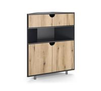 Vicco Commode Inaro, Anthracite/chêne, 79x96cm avec 4 Compartiments, adapté pour Un Rangement Peu encombrant dans Les Coins de la pièce