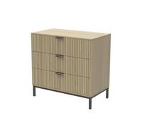Vicco Commode Lennox, Chêne, 72x69cm | avec 3 tiroirs, convient pour le rangement des magazines et des télécommandes