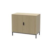 Vicco Commode Lennox, Chêne, 80x69cm | avec 2 portes, convient pour le rangement des magazines et des télécommandes
