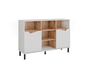 Vicco Commode Marelle, Blanc/Artisan, 120x81.3cm avec 2 Portes
