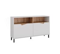 Vicco Commode Marelle, Blanc/Artisan, 140x81.3cm avec 2 Portes
