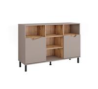 Vicco Commode Marelle, Greige/Artisan, 120x81.3cm avec 2 Portes, pour Le Rangement de vêtements, de Livres ou d’Objets ménagers