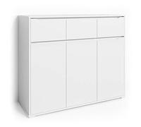 Vicco Commode Ruben, Blanc, 48x101.6cm avec tiroirs, pour Le Rangement de vêtements et d’Objets du Quotidien