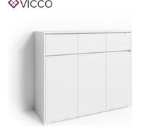 Vicco Commode avec tiroirs Ruben, Blanc, 120 x 101 cm avec tiroirs