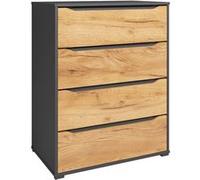 Vicco Commode Ruben, Chêne doré/Anthracite, 48x101.6cm avec tiroirs