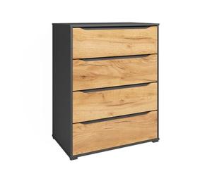 Vicco Commode Ruben, Chêne de Force doré, 48x101.6cm avec tiroirs, pour Le Rangement de vêtements et d’Objets du Quotidien