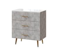 Vicco Commode Velia, Gris, 70x78.5cm avec 3 tiroirs, pour Le Rangement de vêtements et d’Objets du Quotidien