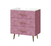 Commode Velia, 70x78.5cm avec 3 tiroirs, Rose, Vicco 53031
