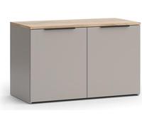 Vicco Commode Wido, 80x50cm avec 2 portes, Grège/Sonoma