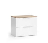 Commode Wido, 60x50cm avec 2 tiroirs, Blanc/Sonoma, Vicco 51711