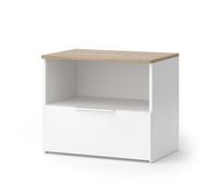 Vicco Commode Wido, Blanc/Sonoma, 60x50cm avec Rabat, Convient au Rangement des Chaussures dans l’entrée
