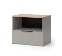 Vicco Commode Wido, Grège, 60x50cm avec Rabat, Convient au Rangement des Chaussures dans l’entrée