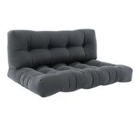 Vicco Coussins de palette Flocken, Anthracite, 120x80cm 2 parties Anthracite