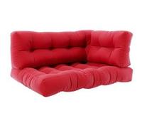 Vicco Coussins de palette Flocken, Rouge, 120x80cm 3 parties Rouge G