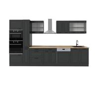 Vicco Cuisine complète R-Line, Anthracite maison de campagne/anthracite, 350cm , PT Chêne Anthracite maison de campagne/anthracite G