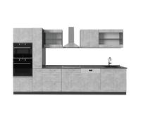 Vicco Cuisine complète R-Line, Béton/Anthracite, 350cm, PT Anthracite