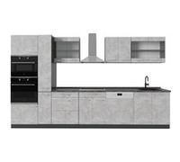 Vicco Cuisine complète R-Line, Béton/Anthracite, 350cm, PT Anthracite