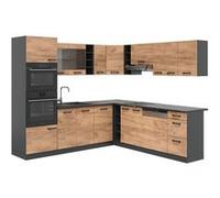 Vicco Cuisine en angle R-Line, Anthracite/chêne doré, 237x247cm , PT Anthracite Anthracite/chêne doré G