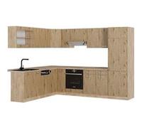 Vicco Cuisine en angle R-Line, Chêne Artisan/Chêne doré, 227x287cm sans PT Chêne Artisan/Chêne doré G