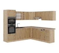 Vicco Cuisine en angle R-Line, Chêne Artisan/Chêne doré, 237x247cm , PT Chêne Chêne Artisan/Chêne doré