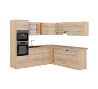 Vicco Cuisine en Angle R-Line, Sonoma/Chêne doré, 247 x 237 cm