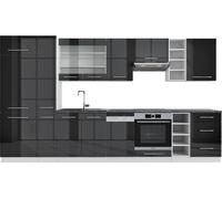 Kitchenette Bloc cuisine Cuisine intégrée Fame-Line 355cm blanc anthracite Vicco