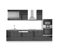 Vicco Cuisine Fame-Line, Anthracite Haute Brillance, 300cm