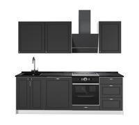 Vicco Cuisine Fame-Line, Anthrazit-Gold Landhaus/Blanc, 230cm