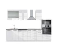 Vicco Cuisine Fame-Line, Blanc Brillant/Blanc, 300cm