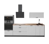 Vicco Cuisine Fame-Line, Blanc Campagne/Anthracite, 280cm