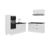 Vicco Cuisine Fame-Line, Blanc Campagne/Blanc, 340cm