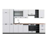 Vicco Cuisine Fame-Line, Blanc cottage/anthracite, 355cm , PT Chêne Blanc cottage/anthracite G