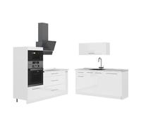 Vicco Cuisine Fame-Line, Blanc Haute Brillance/Blanc, 340cm