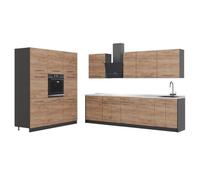 Vicco Cuisine Fame-Line, Chêne doré/Anthracite, 460cm