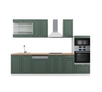 Vicco Cuisine Fame-Line, Vert-Or Landhaus/Blanc, 300cm