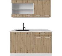 Vicco Cuisine R-Line, Artisan chêne/blanc, 140cm sans PT Artisan chêne/blanc G