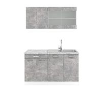 Cuisine R-Line, 140 cm , PT Marbre, Béton, Vicco