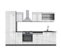 Vicco Cuisine R-Line, Blanc Brillant/Anthracite, 300cm