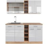 Vicco Cuisine R-Line, Blanc brillant/Chêne doré, 160cm sans PT Blanc brillant/Chêne doré G