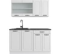 Vicco Cuisine R-Line, Blanc campagne/blanc, 140cm sans PT Blanc campagne/blanc G